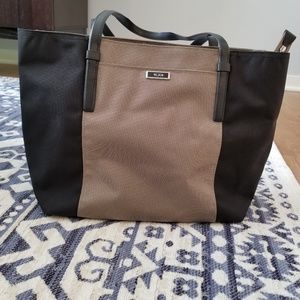 Light Brown and Black Tumi Tote